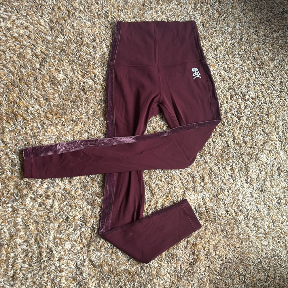 Lululemon x soul cycle maroon leggings